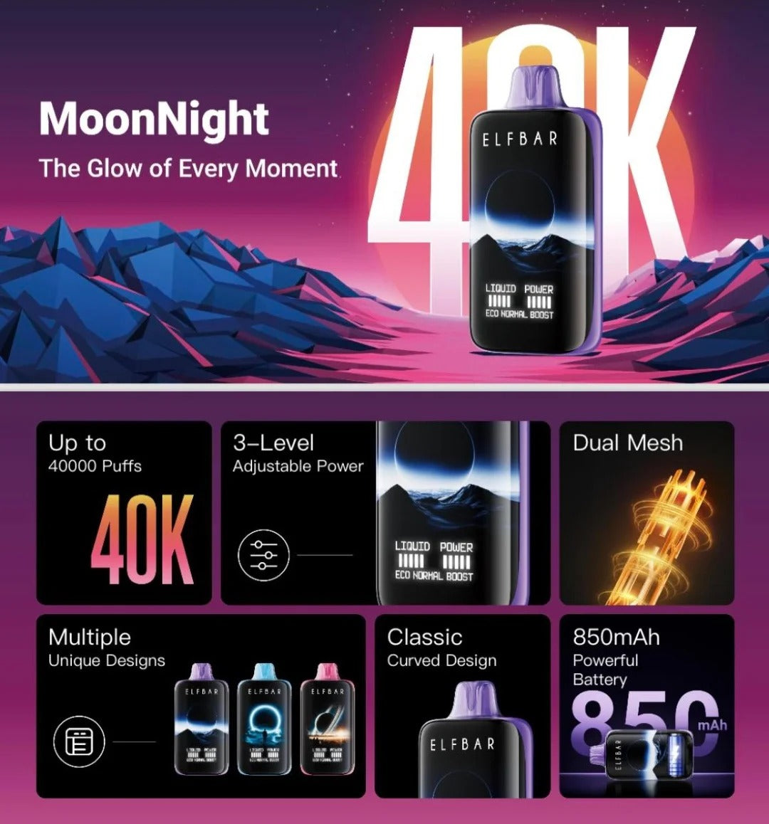 Elfbar MoonNight 40k Puffs Disposable Vape best Price in Vape shop Chennai